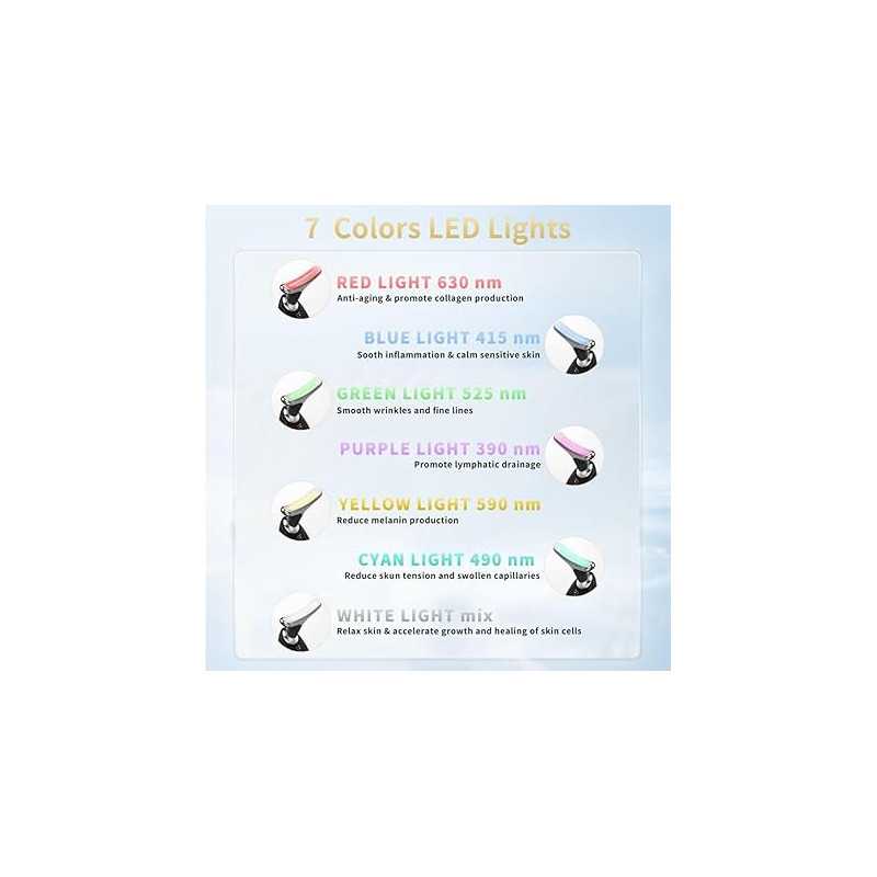 Multifunctional Facial Beauty Device with LED Light & Vibration for Skin
