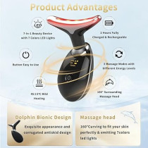 Multifunctional Facial Beauty Device with LED Light & Vibration for Skin