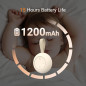 Machine à Sons Portable pour Bébé - Bruit Blanc, 12 Sons Apaisants, Minuterie, 15h Batterie, Clip Poussette