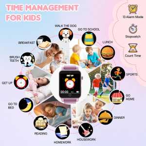 Smart Kids Watch for Girls 5-12 | HD Camera, Games, Alarm & Gifts