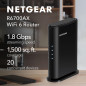 NETGEAR R6700AX 4-Stream WiFi 6 Router - AX1800, Up to 1.8 Gbps, Covers 1,500 sq. ft., 20 Devices NETGEAR R6700AX 4-Stream WiFi 6 Router - AX1800, Up to 1.8 Gbps, Covers 1,500 sq. ft., 20 Devices