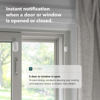 Ecobee Smart Sensor 2-Pack for Doors & Windows - WiFi Security & Energy