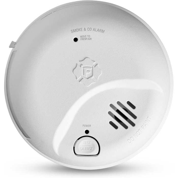 Alarme combinée fumée et monoxyde de carbone First Alert SMICO100-AC, câblée avec batterie de secours, 1 unité Alarme combinée fumée et monoxyde de carbone First Alert SMICO100-AC, câblée avec batterie de secours, 1 unité