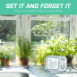 Système d'arrosage automatique intérieur pour 15 plantes en pot avec minuterie programmable et détection d'humidité Système d'arrosage automatique intérieur pour 15 plantes en pot avec minuterie programmable et détection d'humidité