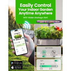 LetPot LPH-SE 12-Pod Smart Hydroponic Herb Garden Kit with WiFi & LED