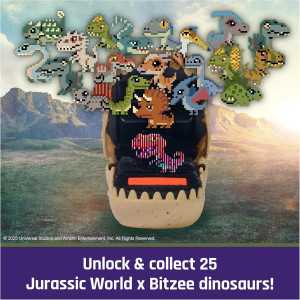 BITZEE Jurassic World Interactive Dinosaur Toy with 25 Dinosaurs, Touch-Activated, Connectable Pods, Digital Pet Gift