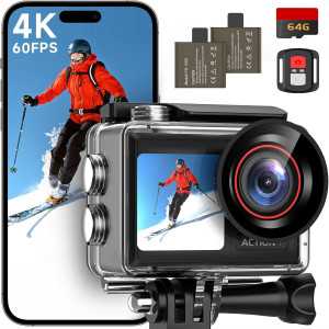 Caméra Action ODDV 4K60FPS Étanche 132FT avec Écran Tactile