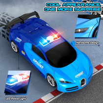 Remote Control Transforming Robot Car for Kids – 360° Rotation & LED Lights