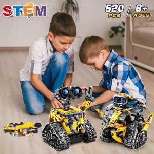 HOGOKIDS 5-in-1 Remote & APP Controlled Robot Building Set - 520 Pcs STEM Toys for Kids 6+