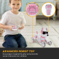 Top Race Pink Robot Dog - Interactive Remote Control Smart Pet with Voice Commands, Dancing & Touch for Kids 3+