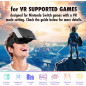 Casque VR Orzly pour Nintendo Switch & OLED avec Lentille Ajustable - Édition Cadeau Noire