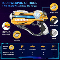 Laser Tag Guns Set of 2 with LED Score Display Vests, Fun Birthday Gift for Kids Ages 6+ Teens & Adults