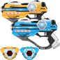 Laser Tag Guns Set of 2 with LED Score Display Vests, Fun Birthday Gift for Kids Ages 6+ Teens & Adults