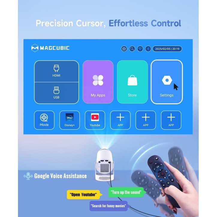 Magcubic Mini Projector 4K with WiFi 6, Bluetooth 5.4, 5W Speaker, Auto Keystone & 180° Rotation for Home & Outdoor Magcubic Mini Projector 4K with WiFi 6, Bluetooth 5.4, 5W Speaker, Auto Keystone & 180° Rotation for Home & Outdoor