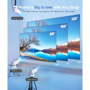 Magcubic Mini Projector 4K WiFi 6 Bluetooth 5.4 Portable with 5W Speaker