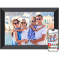 Cadre Photo Numérique Frameo 10,1 WiFi HD IPS Tactile 1280x800, Auto-Rotation, Mural, Partage Instantané