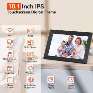 10.1 WiFi Digital Picture Frame HD Touchscreen - Remote Sharing App