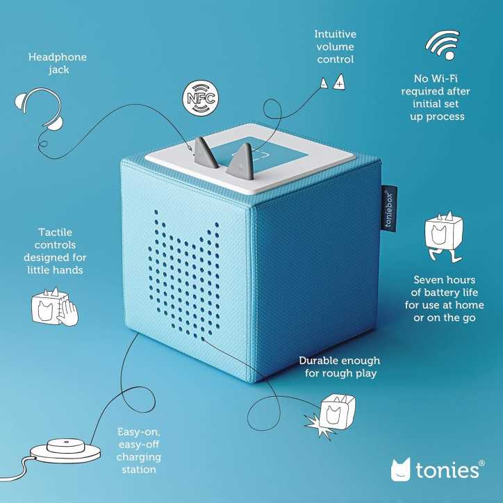 Toniebox Starter Set avec Playtime Puppy - Enceinte Audio Ludique et Câline - Bleu Clair Toniebox Starter Set avec Playtime Puppy - Enceinte Audio Ludique et Câline - Bleu Clair