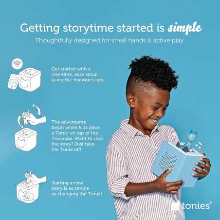 Toniebox 1 Audio Player Starter Set with Playtime Puppy – Light Blue, Huggable & Educational Music Box