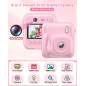 Appareil Photo Instantané Enfant 48MP Selfie 1080P avec Impression, Carte 32GB, Papier, Rose Appareil Photo Instantané Enfant 48MP Selfie 1080P avec Impression, Carte 32GB, Papier, Rose