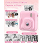 Appareil Photo Instantané Enfant 48MP Selfie 1080P avec Impression, Carte 32GB, Papier, Rose Appareil Photo Instantané Enfant 48MP Selfie 1080P avec Impression, Carte 32GB, Papier, Rose
