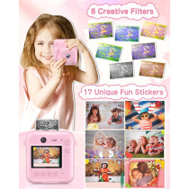 Appareil Photo Instantané Enfants 48MP Cadeau Anniversaire Noël