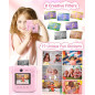 Kids Instant Print Camera 48MP Selfie Digital Toy with 32GB Card & Print Paper for Ages 4-9 - Pink