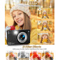 2025 Kids Digital Camera 56MP FHD 1080P, 16x Zoom, Anti-Shake, Face/Smile Detect, 32GB Card, Black