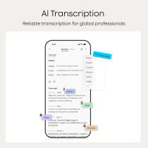 Enregistreur Vocal AI Plaud Note, Transcription & Résumé, 64GB, 112 Langues, Bleu Marine, Version Standard