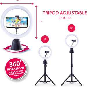 Canal Toys Studio Creator 360 Video Maker Kit with Green Screen, Tripod, Face & Motion Tracker, 10 Light Ring