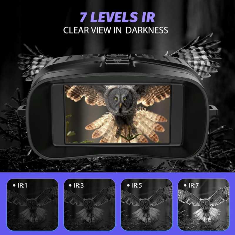 4K Night Vision Goggles with 5000mAh Battery & 32GB Storage - Black