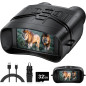 4K Night Vision Goggles with 3” HD Screen, 5000mAh Battery & 32GB Card for Camping & Security - Black 4K Night Vision Goggles with 3” HD Screen, 5000mAh Battery & 32GB Card for Camping & Security - Black