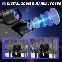 4K Night Vision Goggles with 5000mAh Battery & 32GB Storage - Black