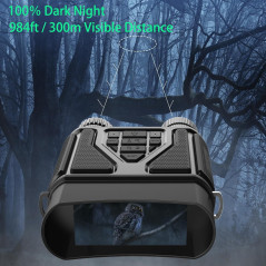 Jumelles vision nocturne 8X rechargeables pour chasse et camping