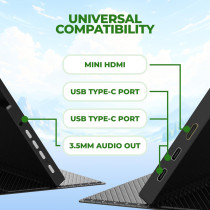 Écran Portable AOC 16T20 15.6 FHD USB-C, HDMI, Haut-parleurs