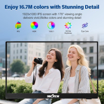 InnoView Écran Portable 15,6 1080P Ultra-Mince USB-C HDMI