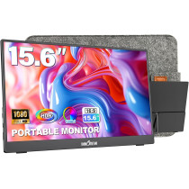 InnoView 15.6 Portable Monitor 1080P with Adjustable Stand & Sleeve