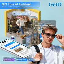 GetD AI Smart Glasses with ChatGPT, 145-Language Translation & Music
