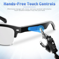 Smart Bluetooth Glasses with Open-Ear Audio, Photochromic Lenses & IPX4