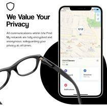 ORBIT x Glasses - Localisateur de lunettes compatible Apple Find My (iOS uniquement), non compatible Android
