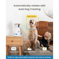 Furbo 360° Dog Camera with Treat Dispenser, 2-Way Audio & Safety Alerts - Requires 3mo Subscription