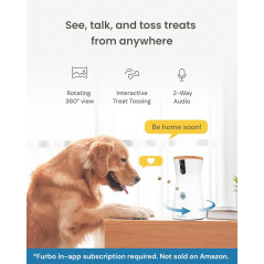 Furbo 360° Dog Camera - Treat Dispenser & Security Alerts with App