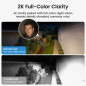 Caméras de Sécurité Extérieures Sans Fil Aosu 4 Caméras, Solaires, Vision Nocturne 2K, Panoramique 360°