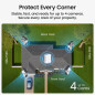 Caméras de Sécurité Extérieures Sans Fil Aosu 4 Caméras, Solaires, Vision Nocturne 2K, Panoramique 360°