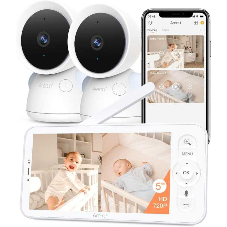Moniteur Bébé ARENTI D3 - 2 Caméras 2K WiFi 6, Écran 5, Vision Nocturne, Détection Pleurs, App Smartphone Moniteur Bébé ARENTI D3 - 2 Caméras 2K WiFi 6, Écran 5, Vision Nocturne, Détection Pleurs, App Smartphone