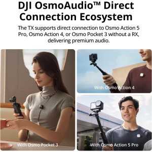 DJI Mic Mini (2 émetteurs + 1 récepteur) - Micro-cravate sans fil ultraléger, 48h, réduction bruit, vlog