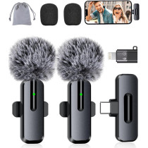 Microphone Sans Fil Mini Bluetooth 2 en 1 pour iPhone & Android