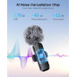 Microphone sans fil mini lavalier Bluetooth 2 en 1 pour iPhone, iPad, Android - 2 pièces, réduction de bruit Microphone sans fil mini lavalier Bluetooth 2 en 1 pour iPhone, iPad, Android - 2 pièces, réduction de bruit