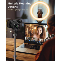 UBeesize 12 Selfie Ring Light with 62 Tripod Stand for Video, Live Streaming, Compatible with Phones & Cameras
