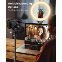 UBeesize 12 Selfie Ring Light with 62 Tripod Stand for Video, Live Streaming, Compatible with Phones & Cameras